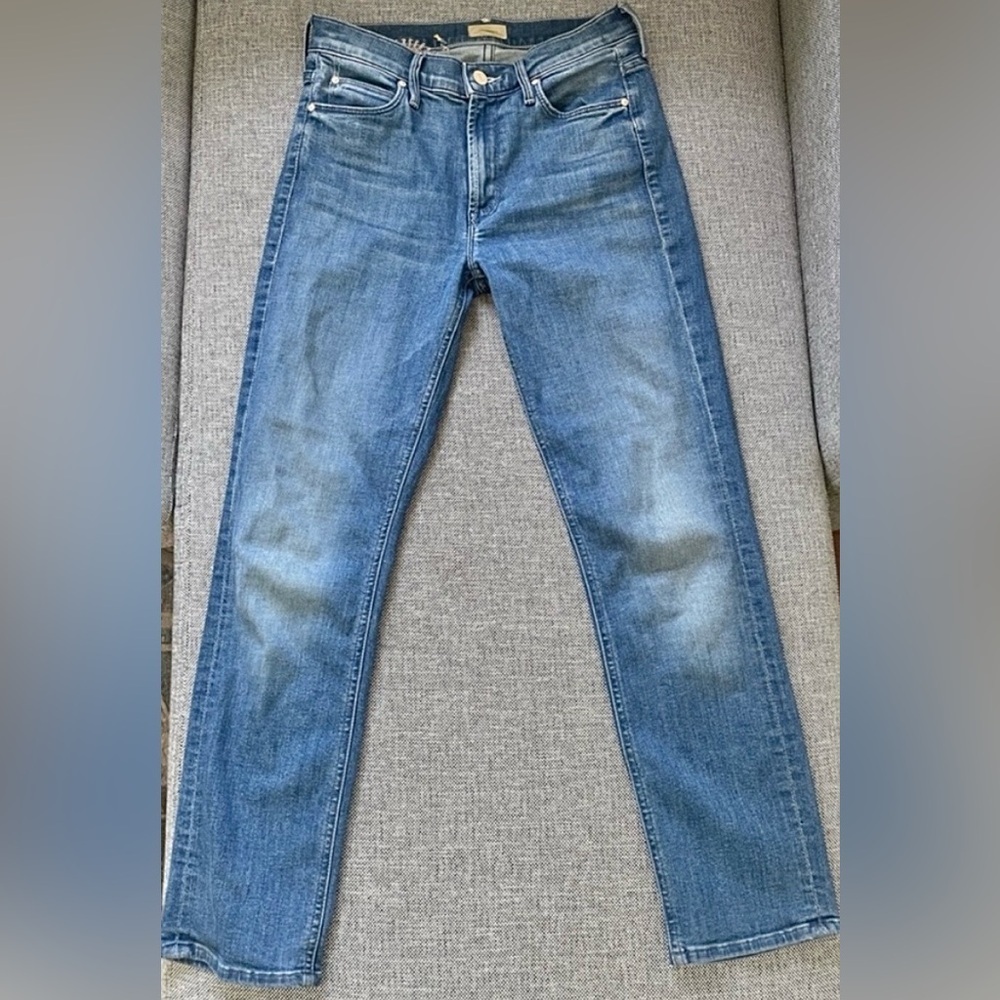 MOTHER Mid Rise Dazzler Ankle Jeans Embroidered Denim 25 Rare - Picture 10 of 16
